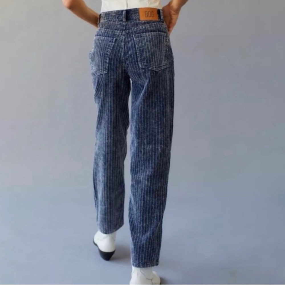 Urban Outfitters BDG high rise loose fit dark blue corduroy jeans